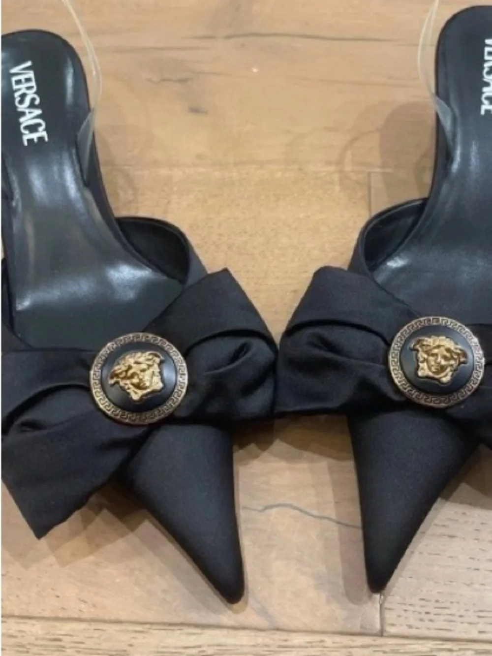 Versace Gianni Ribbon slingback